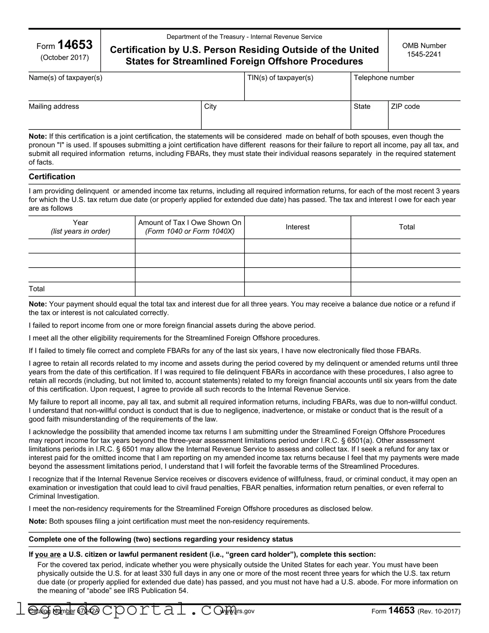 Printable 14653 Form