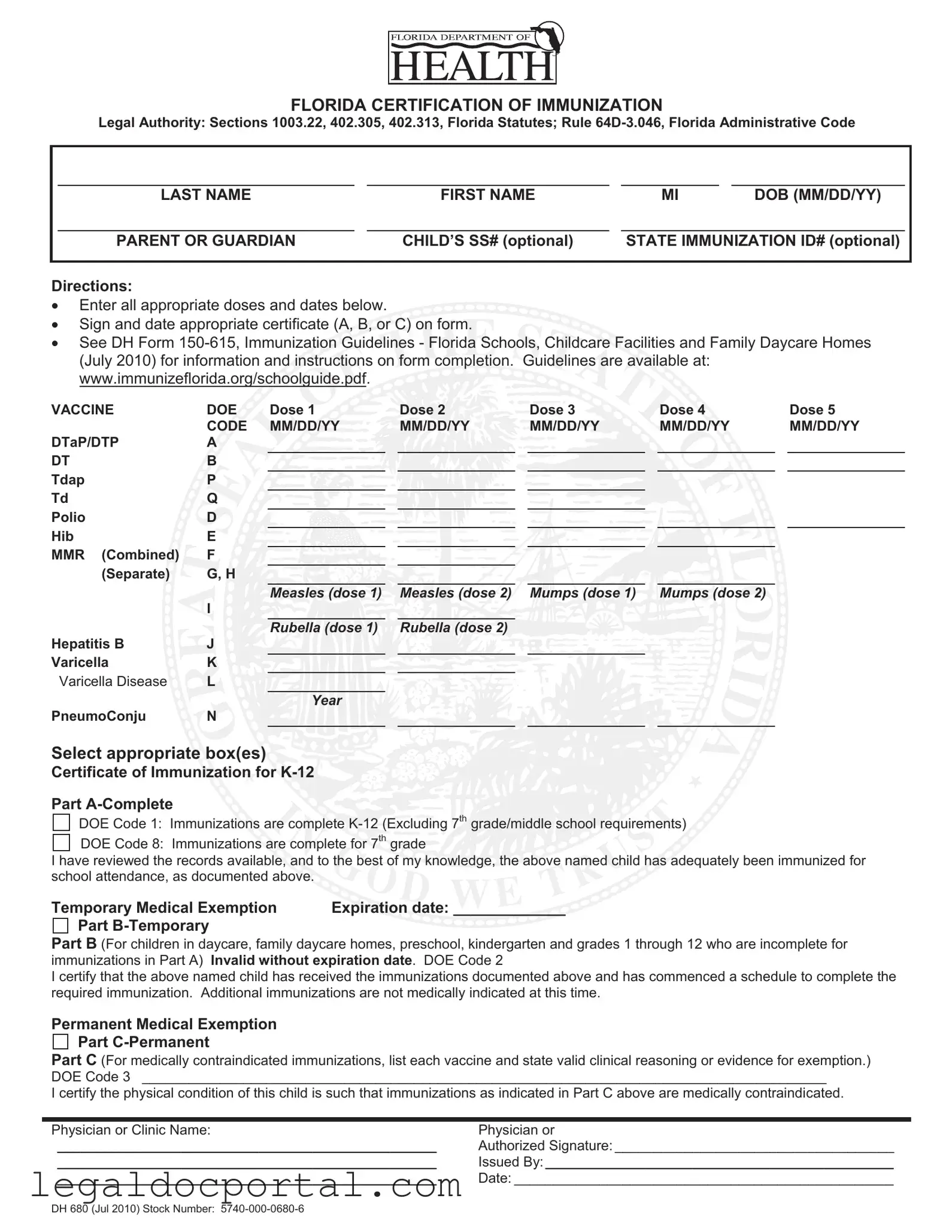 Printable 680 Form