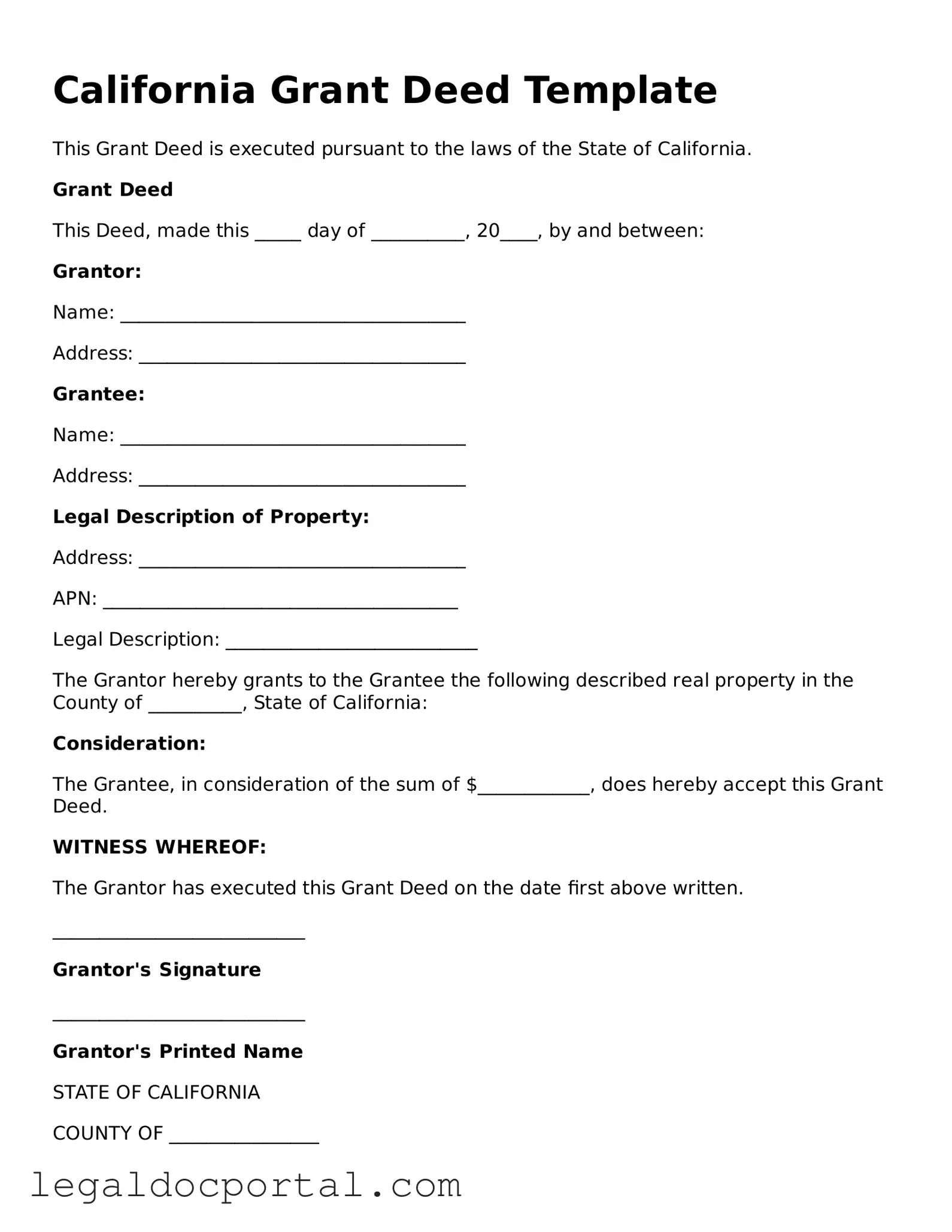Attorney-Verified California Deed Form