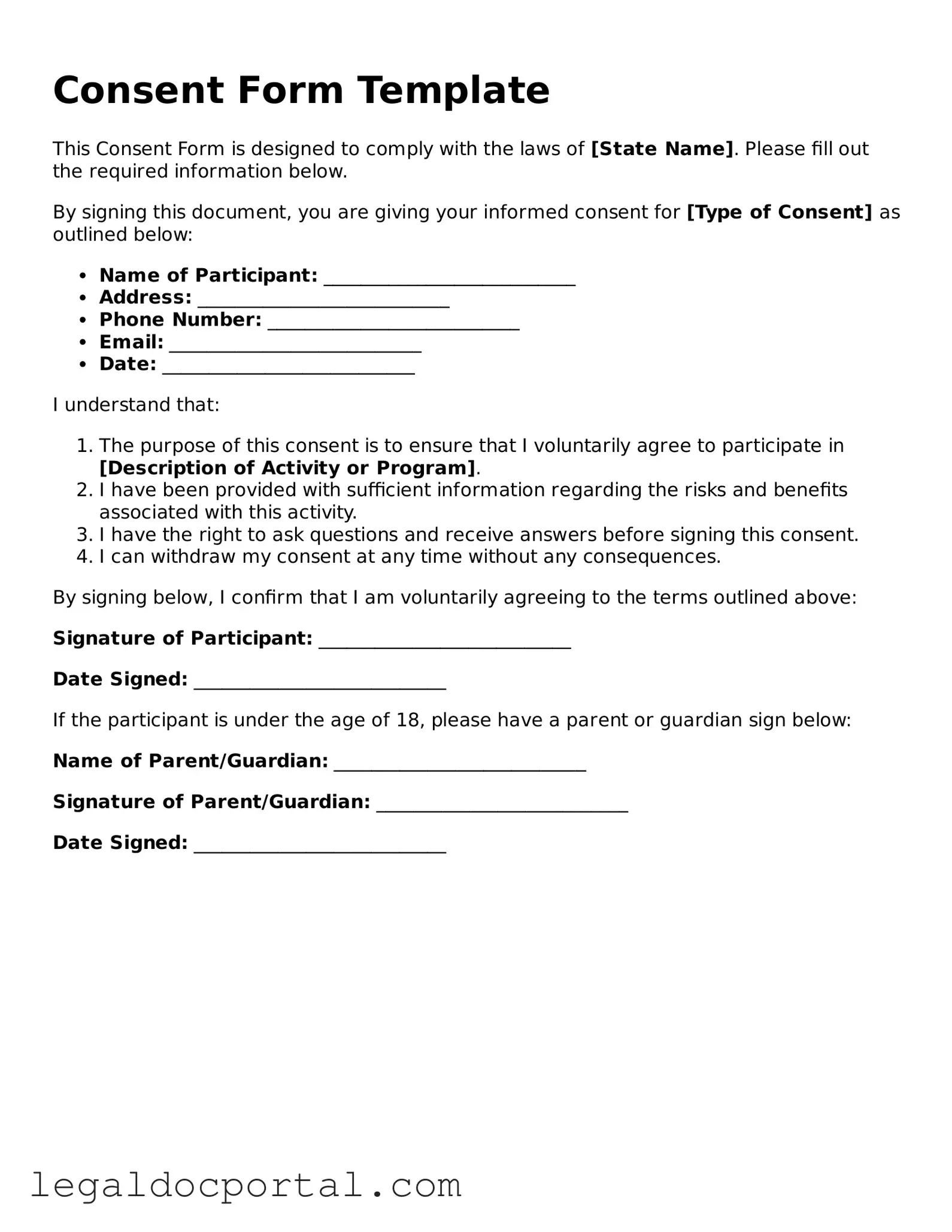 Official Consent Document