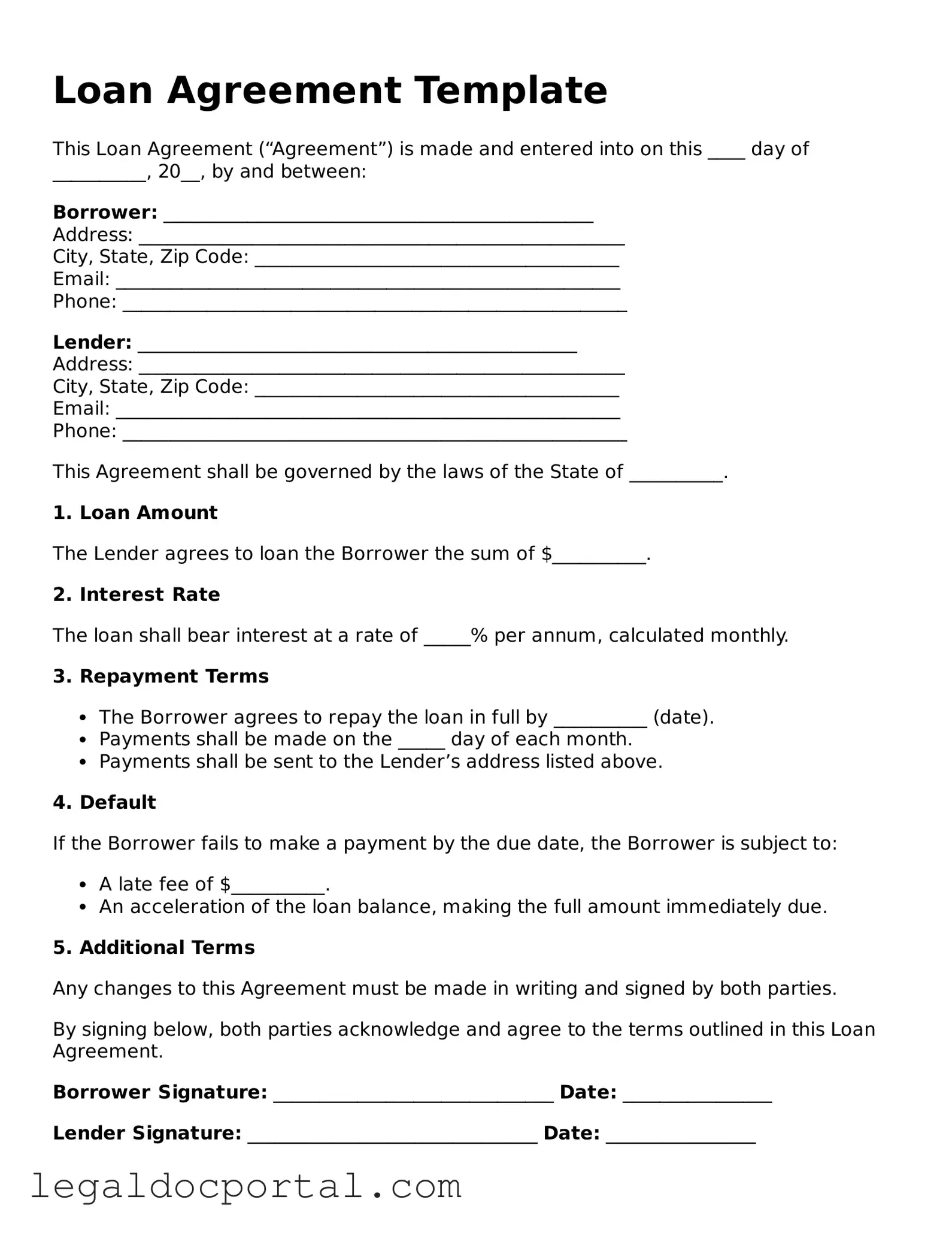 Official Loan Agreement Document