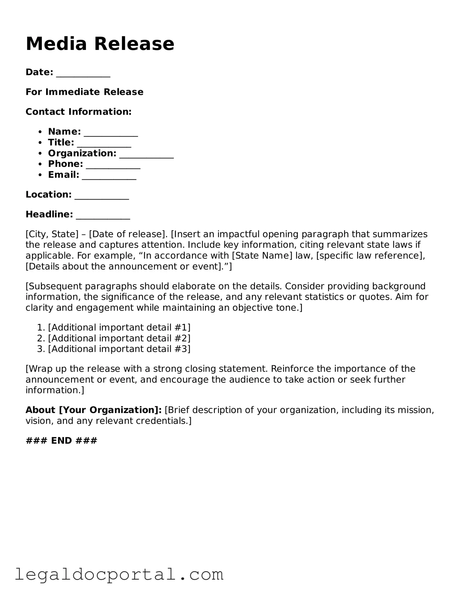 Official Media Release Document