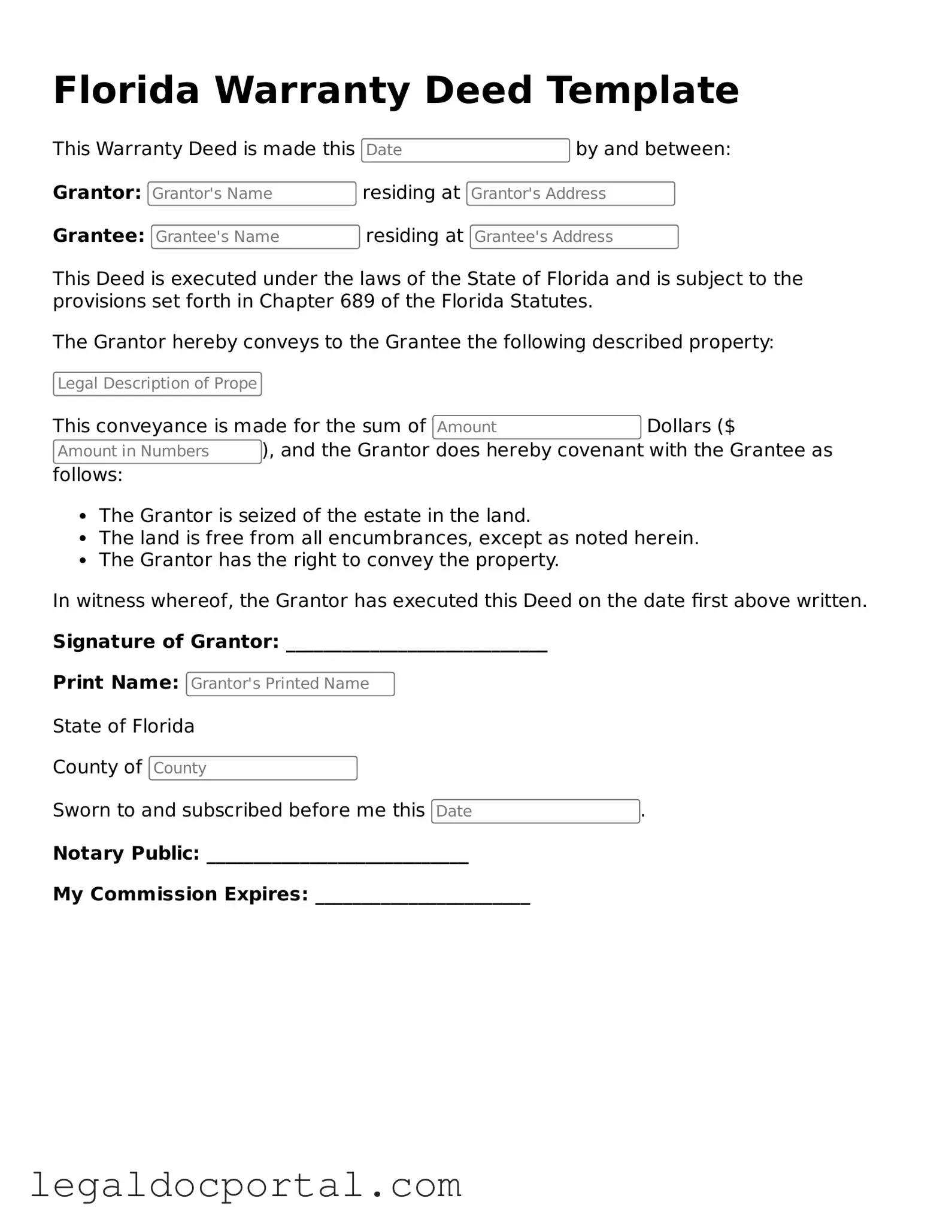 Attorney-Verified Florida Deed Form