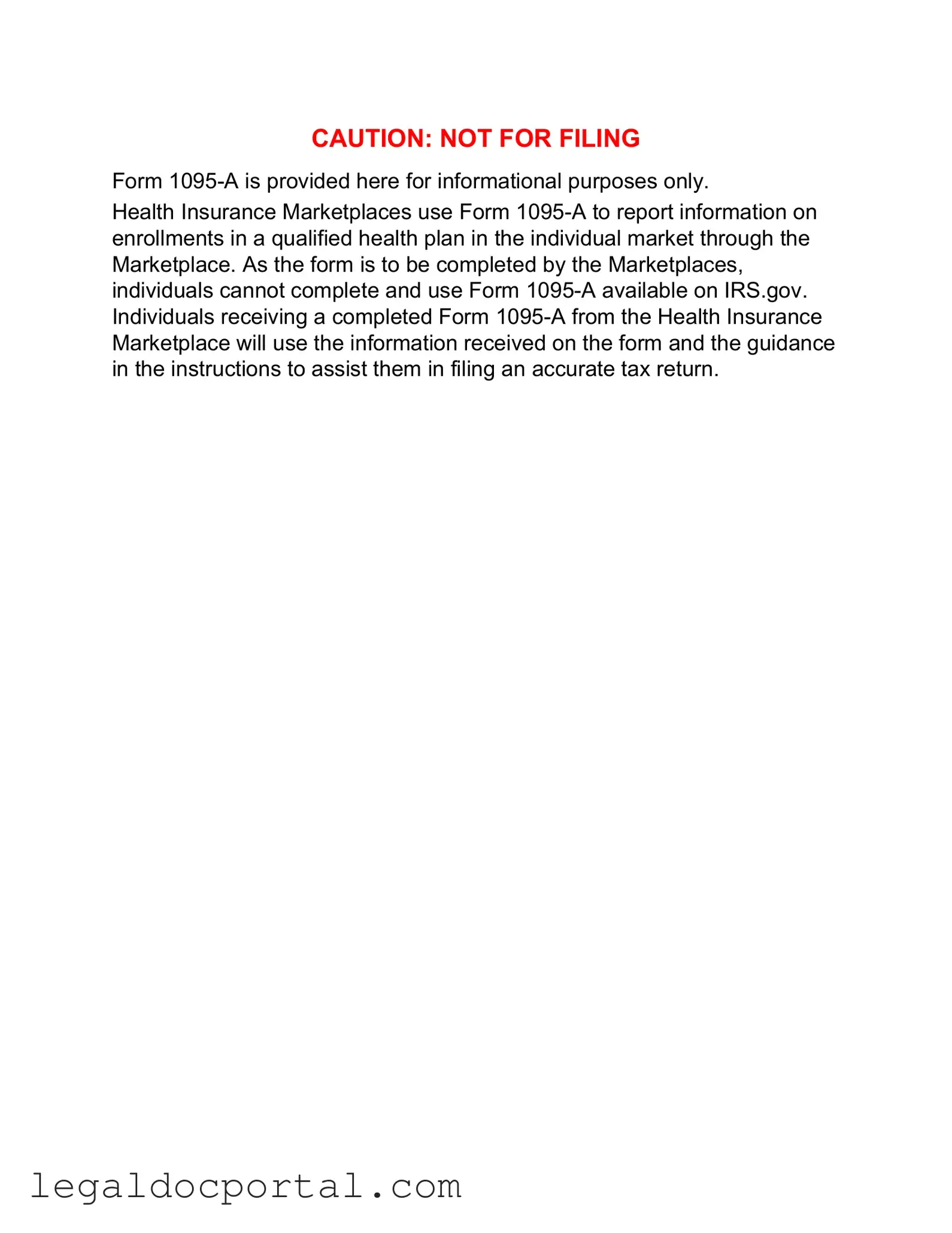 Printable IRS 1095-A Form