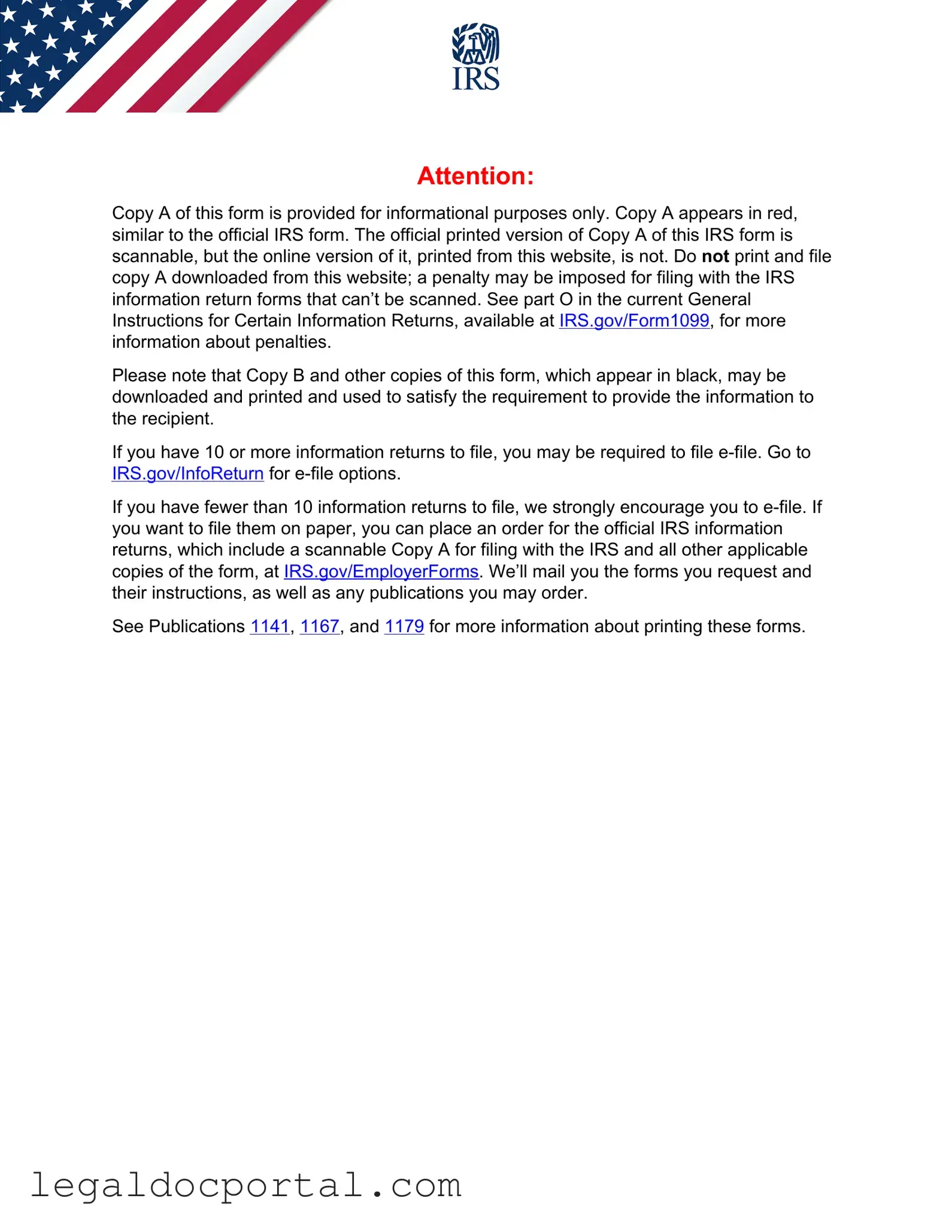Printable IRS 1099-MISC Form