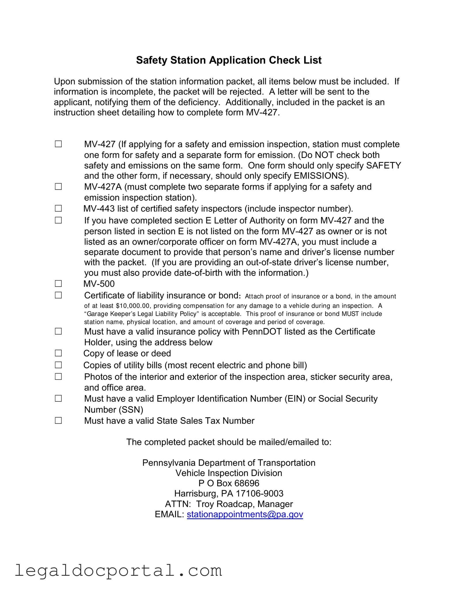 Printable Mv 427 Penndot Form