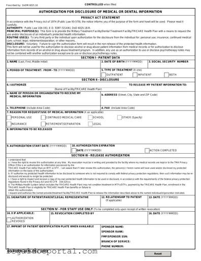 Printable DD 2870 Form