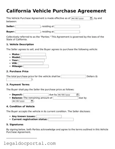 Attorney-Verified California Vehicle Purchase Agreement Form