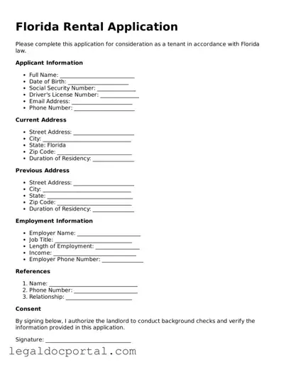 Attorney-Verified Florida Rental Application Form