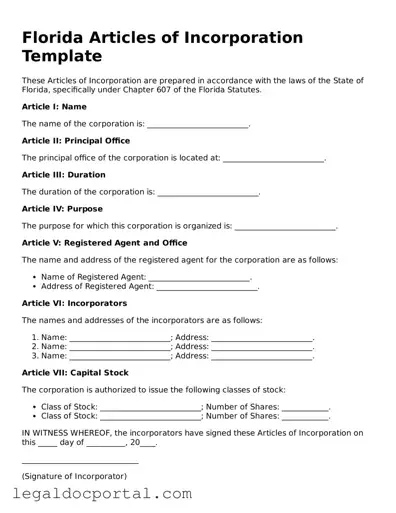 Attorney-Verified Florida Articles of Incorporation Form