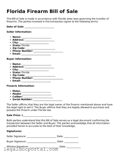 Attorney-Verified Florida Firearm Bill of Sale Form
