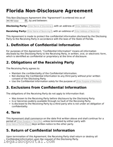 Attorney-Verified Florida Non-disclosure Agreement Form