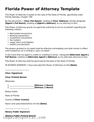 Attorney-Verified Florida Power of Attorney Form