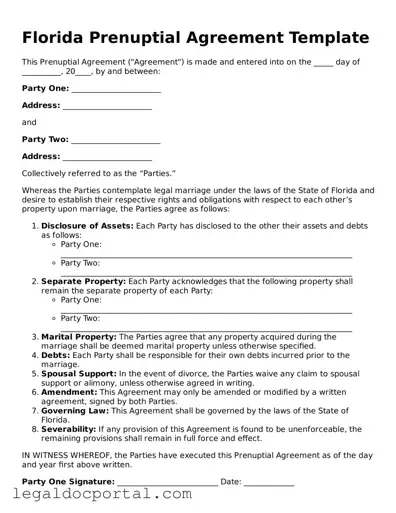 Attorney-Verified Florida Prenuptial Agreement Form