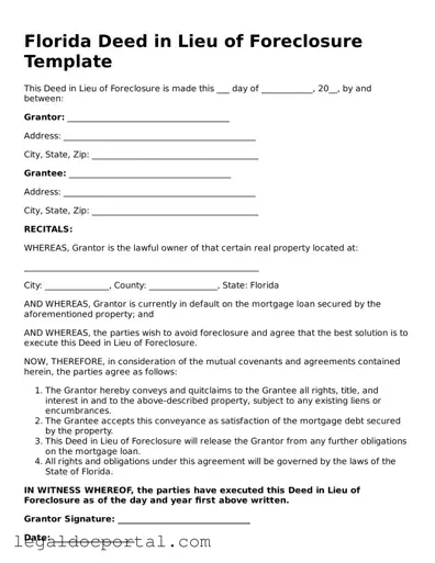 Attorney-Verified Florida Deed in Lieu of Foreclosure Form