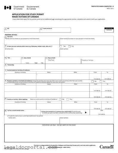 Printable Imm 1294 Form