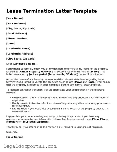 Official Lease Termination Letter Document