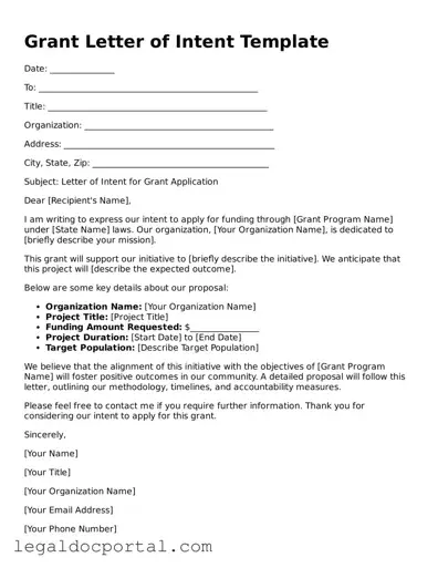 Official Grant Letter of Intent Document
