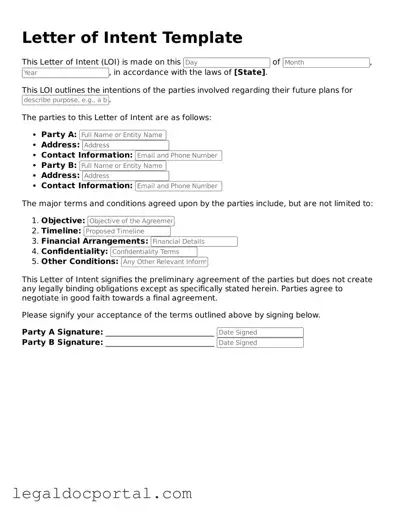 Official Letter of Intent Document