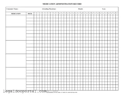 Printable Medication Administration Record Sheet Form