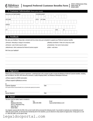 Printable Melaleuca Cancellation Form