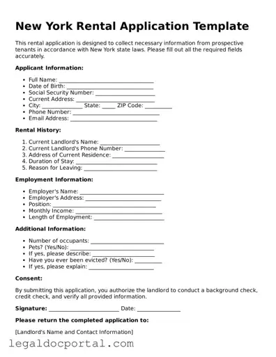 Attorney-Verified New York Rental Application Form