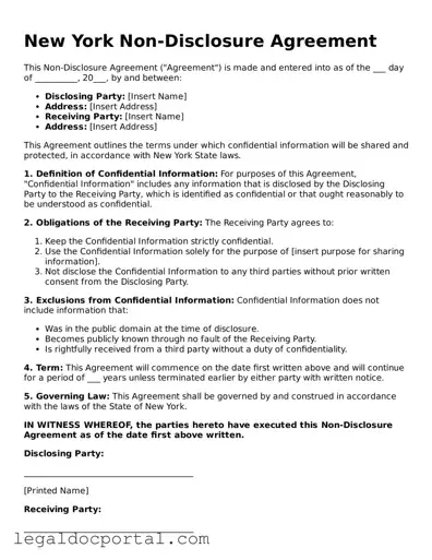 Attorney-Verified New York Non-disclosure Agreement Form