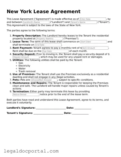 Attorney-Verified New York Lease Agreement Form