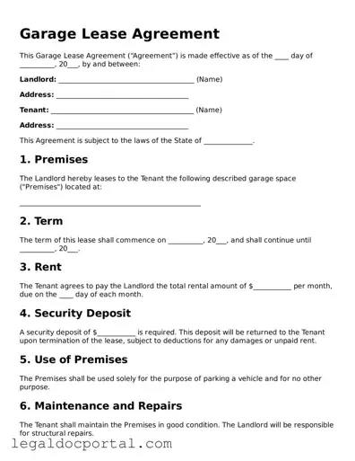 Official Garage Lease Agreement Document