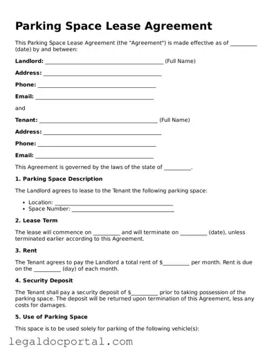 Official Parking Space Lease Agreement Document
