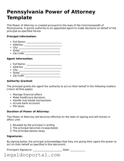 Attorney-Verified Pennsylvania Power of Attorney Form