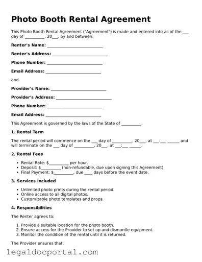 Official Photo Booth Rental Agreement Document