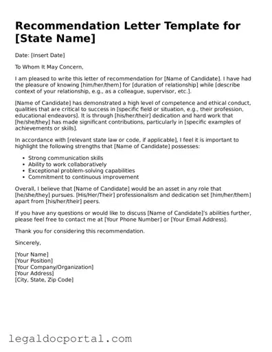 Official Recommendation Letter Document