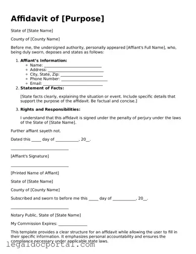 Official Affidavit Document