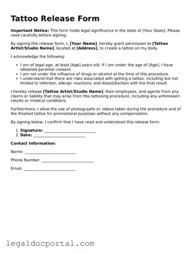Official Tattoo Release Document