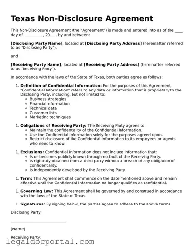 Attorney-Verified Texas Non-disclosure Agreement Form