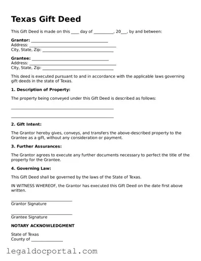 Attorney-Verified Texas Gift Deed Form