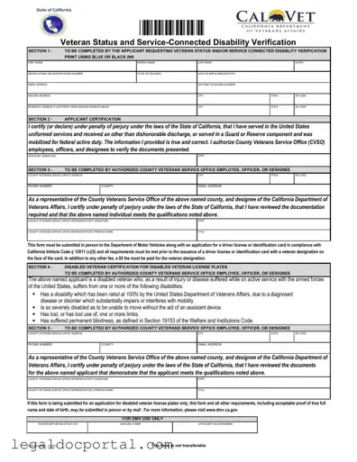 Printable Vsd 001 Form