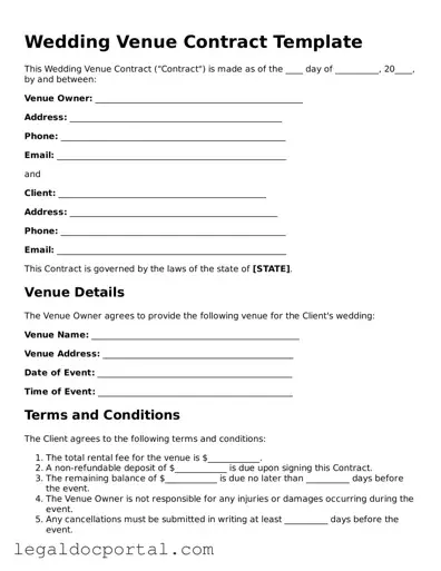 Official Wedding Venue Contract Document